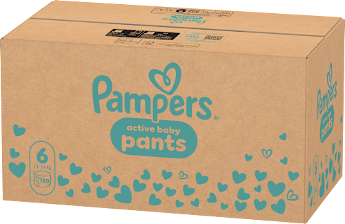 plenkové kalhotky velikost 6 , měsíční balení Pampers active baby