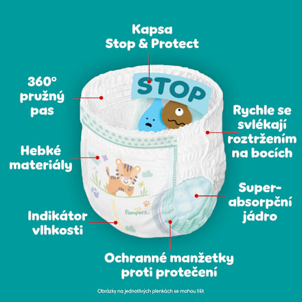 plenkové kalhotky velikost 5, měsíční balení Pampers active baby