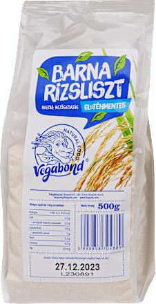 Barna rizsliszt, gluténmentes Vegabond