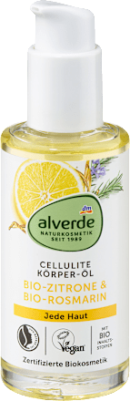 olej proti celulitidě s bio citronem a bio rozmarýnem alverde NATURKOSMETIK
