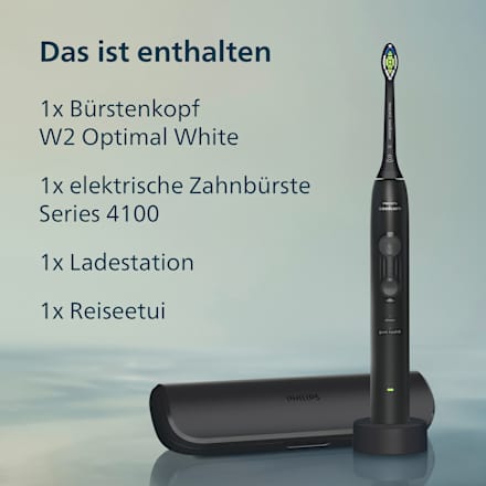Elektrische Zahnbürste 4000 schwarz Philips Sonicare
