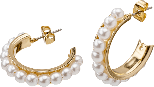 Creolen mit Perlen, Gold-Optik ebelin