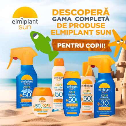 Lapte pentru piele sensibilă cu protecție solară pentru copii SPF 50+ Elmiplant
