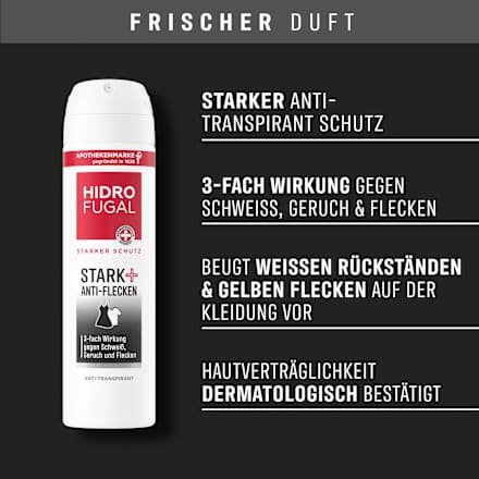 Antitranspirant Deospray Stark+ Anti Flecken Hidrofugal