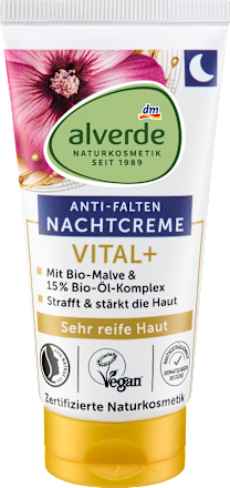 Nachcreme Anti-Falten Vital+ Ölkomplex alverde NATURKOSMETIK