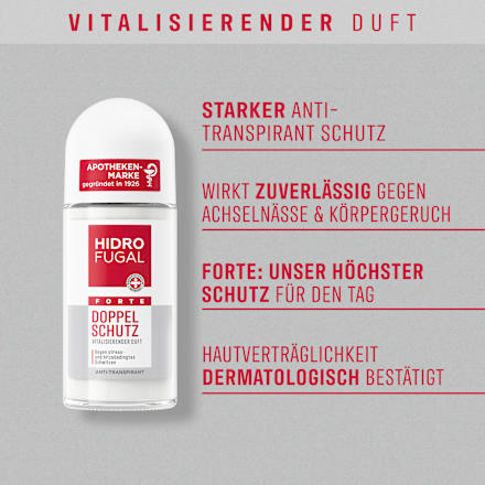 Antitranspirant Deo Roll-on Forte Doppelschutz Hidrofugal