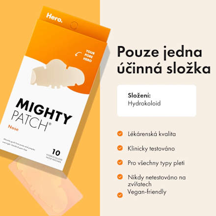 náplasti na akné Mighty Patch Nose Hero.