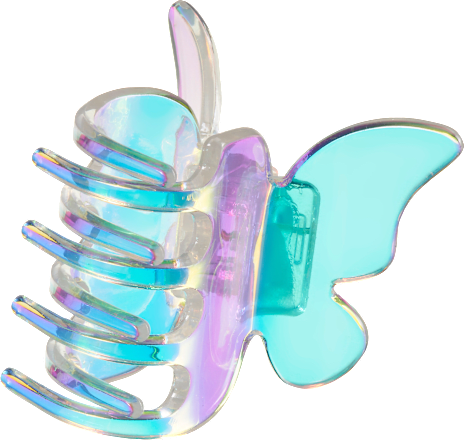 Haarklammer Schmetterling holografisch ebelin