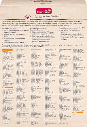 Staubsaugerbeutel PR10 & Filter  Profissimo