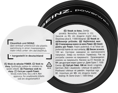 Haargel powerwax SEINZ.