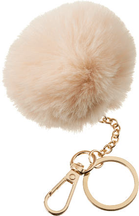 Schlüsselanhänger Fell-Ball, rosa ebelin