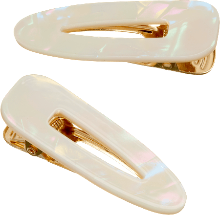 Haarclips holografisch, Gold-Optik ebelin