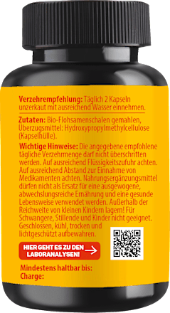 Bio Flohsamenschalen Kapseln 60 St Lebepur