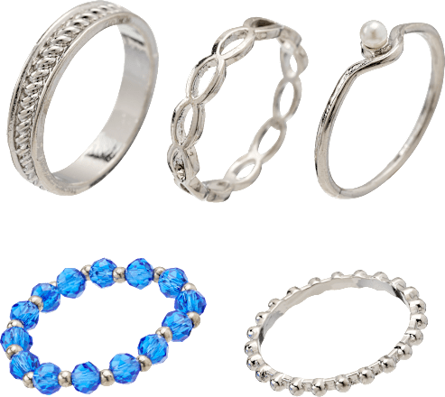 Ringe Silber-Optik ebelin