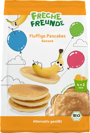 Kindersnack Pancakes Banane ready-to-eat (4x2 Stück) ab 3 Jahren Freche Freunde