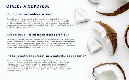 Dámsky antiperspirant v spreji Advanced Care Coconut & Jasmine Flower Dove