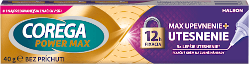 Fixačný krém na zubné náhrady Power Max upevenenie + utesnenie COREGA