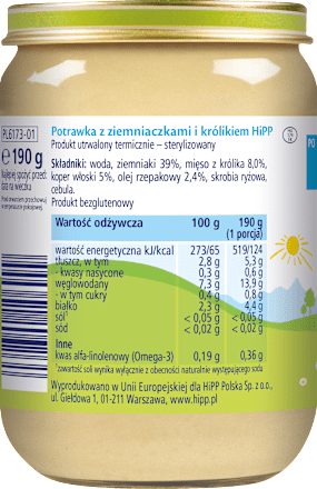 Potrawka z ziemniaczkami i królikiem HiPP