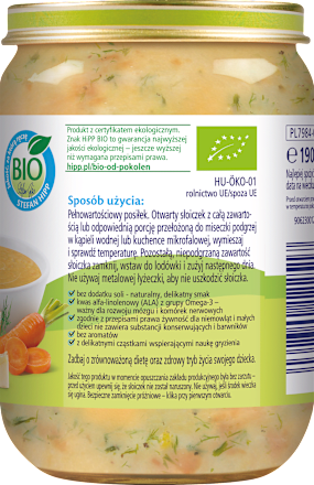 Zupka koperkowa z ryżem i indykiem, po 7. miesiącu HiPP