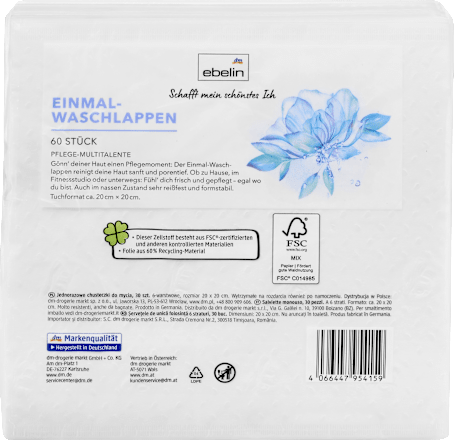 Einmalwaschlappen ebelin