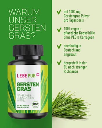 Gerstengras Kapseln 60 St Lebepur