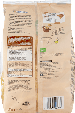 Bio sušene testenine Tagliatelle iz pšeničnega durum zdroba dmBio