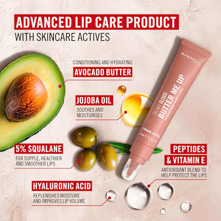 Oh My Gloss Butter Me Up balzam za usne - 007 Cappuccino  RIMMEL LONDON