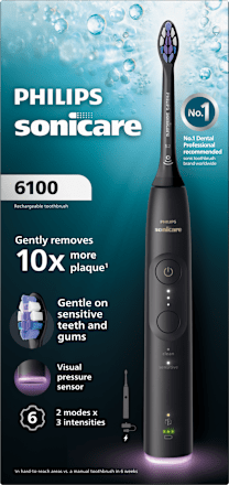Elektromos fogkefe Sonicare 6100 fekete színben Philips Sonicare