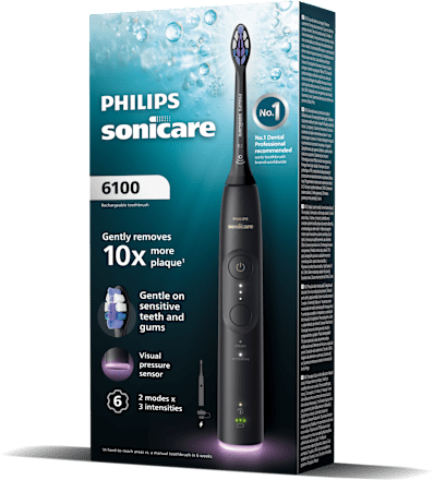 Elektromos fogkefe Sonicare 6100 fekete színben Philips Sonicare