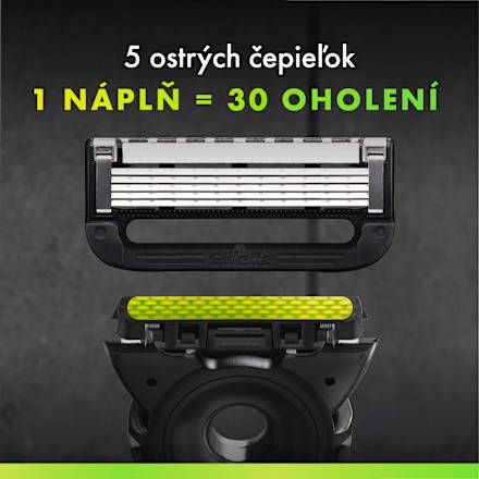 Pánsky holiaci strojček Labs + 1 NH a držiak Gillette