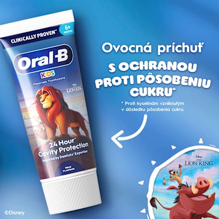 Detská zubná pasta Leví kráľ, 6+ mesiacov Oral-B