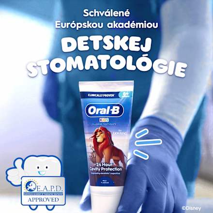 Detská zubná pasta Leví kráľ, 6+ mesiacov Oral-B