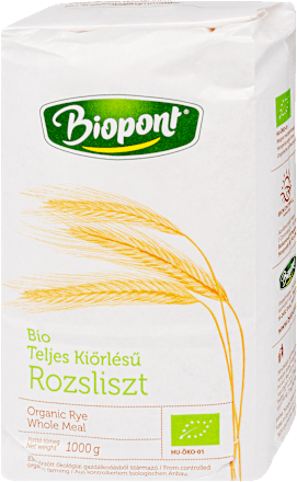 Bio teljes kiőrlésű rozsliszt Biopont