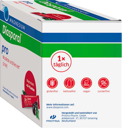 Magnesium-Diasporal Pro Muskeln und Nerven direkt Direktgranulat, 90 Sticks Diasporal