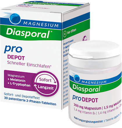 Magnesium-Diasporal Pro DEPOT Schneller Einschlafen 2-Phasen-Tabletten, 30 Stück Diasporal