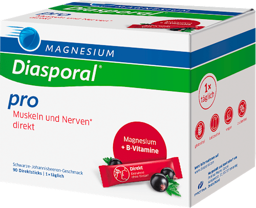 Magnesium-Diasporal Pro Muskeln und Nerven direkt Direktgranulat, 90 Sticks Diasporal