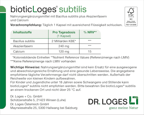 bioticLoges subtilis Kapsel bioticLoges
