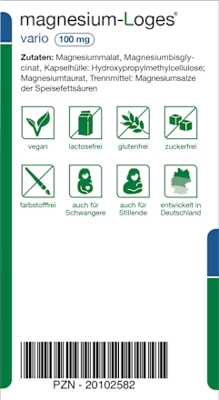 magnesium-Loges vario 100 mg Magnesium Kapsel magnesium-Loges