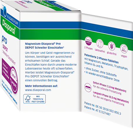Magnesium-Diasporal Pro DEPOT Schneller Einschlafen 2-Phasen-Tabletten, 30 Stück Diasporal
