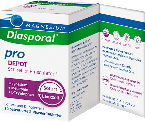 Magnesium-Diasporal Pro DEPOT Schneller Einschlafen 2-Phasen-Tabletten, 30 Stück Diasporal