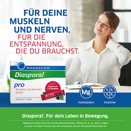 Magnesium-Diasporal Pro Muskeln und Nerven direkt Direktgranulat, 90 Sticks Diasporal