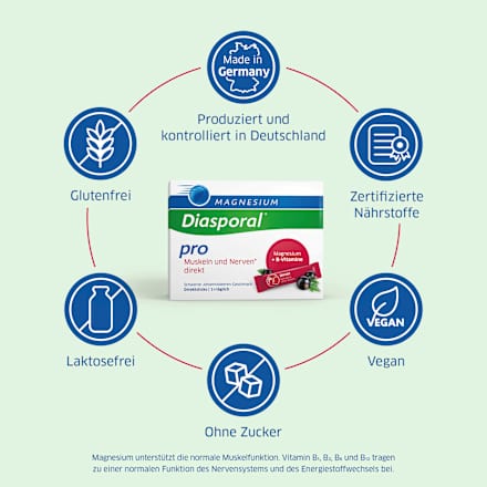 Magnesium-Diasporal Pro Muskeln und Nerven direkt Direktgranulat, 90 Sticks Diasporal