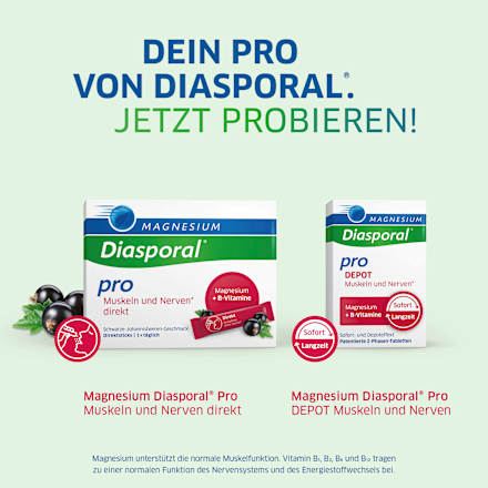 Magnesium-Diasporal Pro Muskeln und Nerven direkt Direktgranulat, 90 Sticks Diasporal