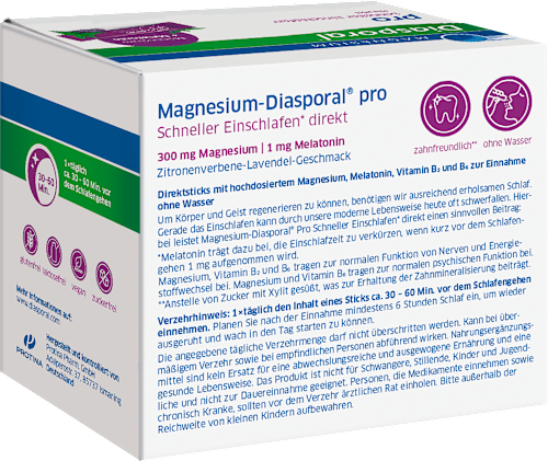 Magnesium-Diasporal Pro Schneller Einschlafen Direkt Direktgranulat, 30 Sticks Diasporal