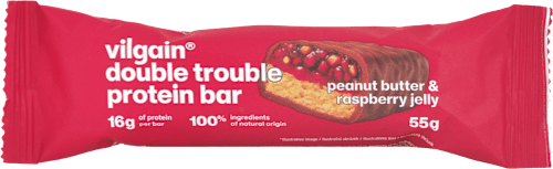 Proteínová tyčinka double trouble peanut butter & raspberry jelly vilgain