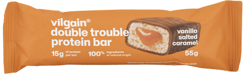 Proteínová tyčinka double trouble vanilla salted caramel vilgain