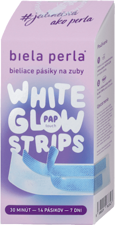 Bieliace pásiky na zuby WHITE GLOW STRIPS  Biela perla