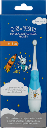 sonický zubní kartáček dětský, modrý BOB & BOBEK