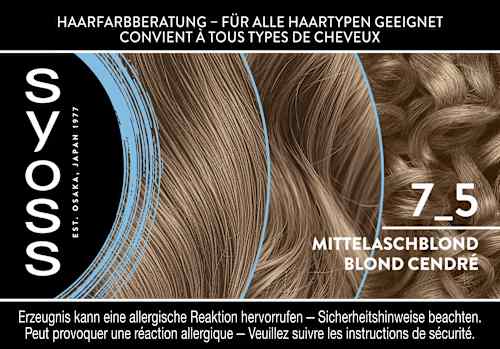 Haarfarbe 7_5 Mittelaschblond Syoss