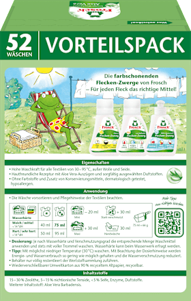 Waschmittel Pulver Aloe Vera Sensitiv Vorteilspack Frosch